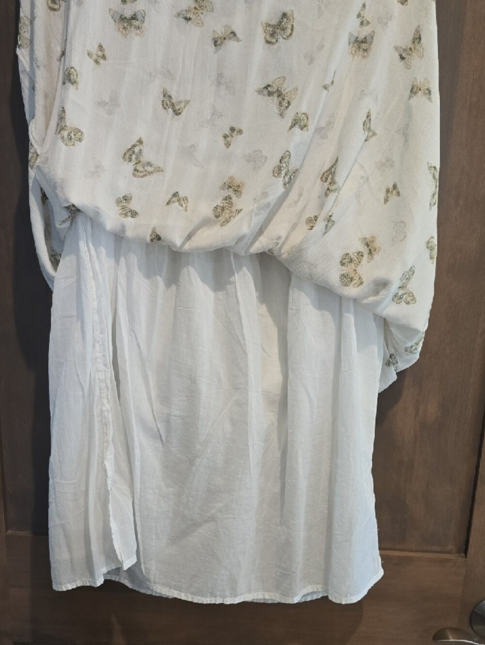 Light Buttercream Butterfly Print Summer Dress, Cleo + Wolf, NWT, Small - Picture 8 of 11
